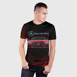 Футболка спортивная мужская Mercedes Benz AMG, цвет: 3D-принт — фото 2