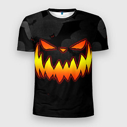 Футболка спортивная мужская Pumpkin smile and bats, цвет: 3D-принт