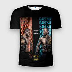 Футболка спортивная мужская KHABIB VS GAETHJE, цвет: 3D-принт