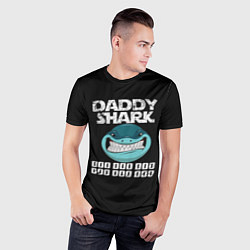 Футболка спортивная мужская Daddy shark, цвет: 3D-принт — фото 2