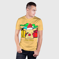 Футболка спортивная мужская New Year Pikachu, цвет: 3D-принт — фото 2