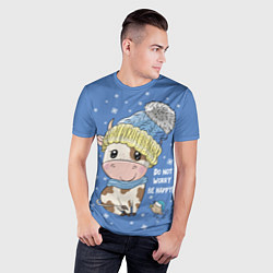 Футболка спортивная мужская Do not worry be happy!, цвет: 3D-принт — фото 2