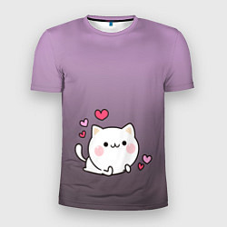 Мужская спорт-футболка Влюбленный котенок