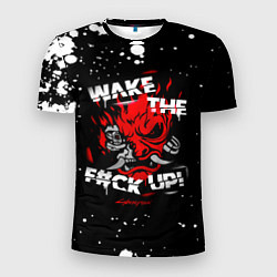 Футболка спортивная мужская WAKE THE F CK UP!, цвет: 3D-принт