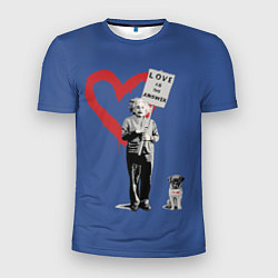 Мужская спорт-футболка Любовь это ответ Banksy