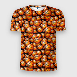Футболка спортивная мужская Баскетбольные Мячи, цвет: 3D-принт