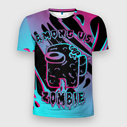 Мужская спорт-футболка Among Us Neon Zombie