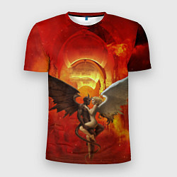 Футболка спортивная мужская Ангел и демон, цвет: 3D-принт