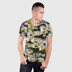 Футболка спортивная мужская Ромашки, цвет: 3D-принт — фото 2
