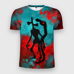 Футболка спортивная мужская Сиреноголовый и Лошадь монстры, цвет: 3D-принт