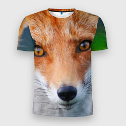 Мужская спорт-футболка Крупно мордочка лисы