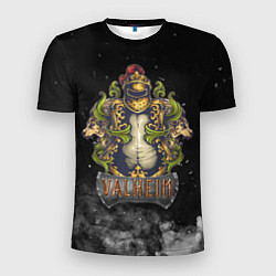 Мужская спорт-футболка Valheim викинг и львы