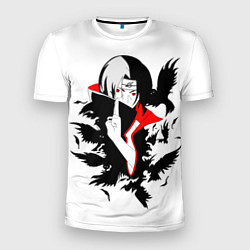 Мужская спорт-футболка Человек и вороны аниме