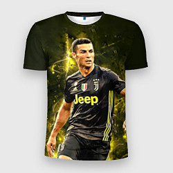 Футболка спортивная мужская Cristiano Ronaldo Juventus, цвет: 3D-принт