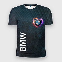 Футболка спортивная мужская BMW Heart Grooved Texture, цвет: 3D-принт