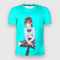 Мужская спорт-футболка Anime girl