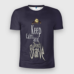 Мужская спорт-футболка Keep clam and dont starve