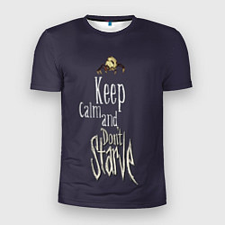 Футболка спортивная мужская Keep clam and dont starve, цвет: 3D-принт