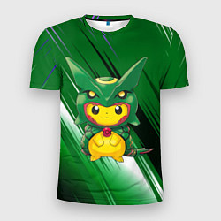 Мужская спорт-футболка Пикачу - дракон