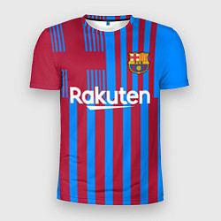 Футболка спортивная мужская Домашняя форма ФК «Барселона», цвет: 3D-принт