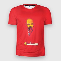 Мужская спорт-футболка Энди Уорхол - Красный Ленин