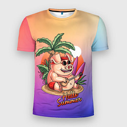 Мужская спорт-футболка Hello summer