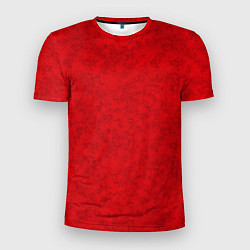 Футболка спортивная мужская Ярко-красный мраморный узор, цвет: 3D-принт