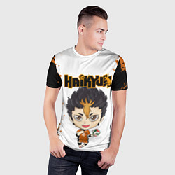 Футболка спортивная мужская Юу Нишиноя Nishinoya Yu Z, цвет: 3D-принт — фото 2