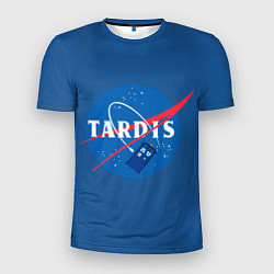 Футболка спортивная мужская Тардис в космосе, цвет: 3D-принт