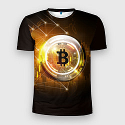 Мужская спорт-футболка КРИПТОВАЛЮТА БИТКОИН