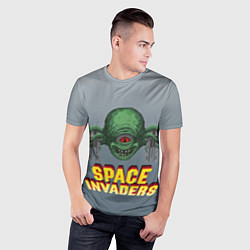Футболка спортивная мужская Space Invaders Old game Z, цвет: 3D-принт — фото 2