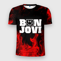 Мужская спорт-футболка BON JOVI HAVE A NICE DAY FIRE ОГОНЬ