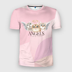 Мужская спорт-футболка Кошечки - ангелы