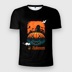 Мужская спорт-футболка Кладбище Halloween