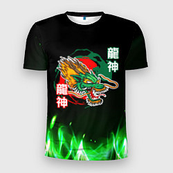 Мужская спорт-футболка Китайский огненный дракон