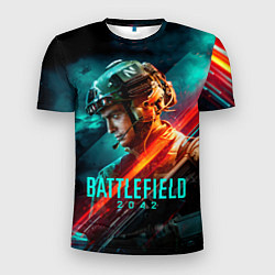 Мужская спорт-футболка Battlefield 2042 game art