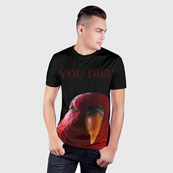 Футболка спортивная мужская Красный попугай Red parrot, цвет: 3D-принт — фото 2