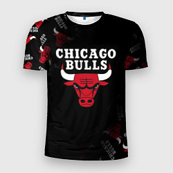 Футболка спортивная мужская ЧИКАГО БУЛЛС БЫКИ CHICAGO BULLS, цвет: 3D-принт