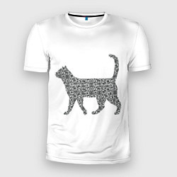 Футболка спортивная мужская QR - кот, цвет: 3D-принт