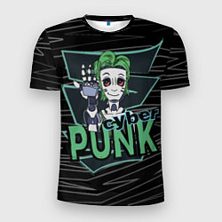 Мужская спорт-футболка Cyber Punk Girl