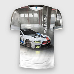 Футболка спортивная мужская BMW Motorsport Mission 8, цвет: 3D-принт