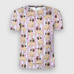 Мужская спорт-футболка Забавные Мопсы