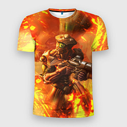 Мужская спорт-футболка Doom ART спина