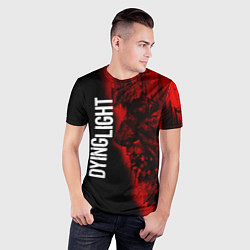 Футболка спортивная мужская DYING LIGHT RED ZOMBIE FACE, цвет: 3D-принт — фото 2