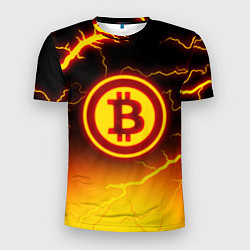 Мужская спорт-футболка ОГНЕННЫЙ БИТКОИН HODL IT BITCOIN