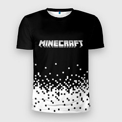 Мужская спорт-футболка Minecraft Майнкрафт логотип