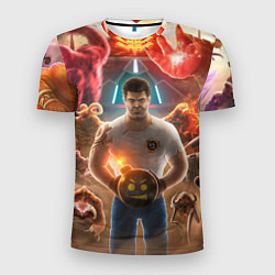 Мужская спорт-футболка Serious Sam Игровые персонажи Босы