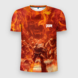 Мужская спорт-футболка Hell Monster vs Doom