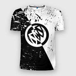 Мужская спорт-футболка Buick Black and White Grunge