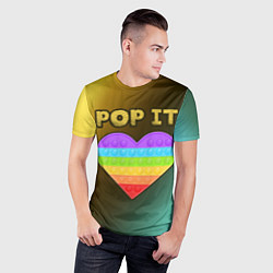 Футболка спортивная мужская Pop It - Heart - Abstraction, цвет: 3D-принт — фото 2